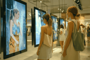 Digital signage in a store